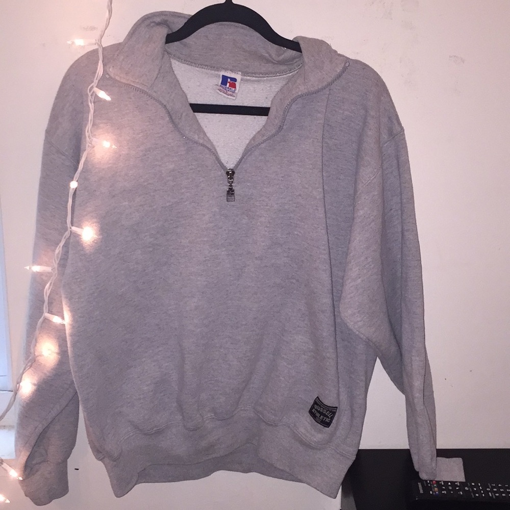 vintage russell athletics half zip